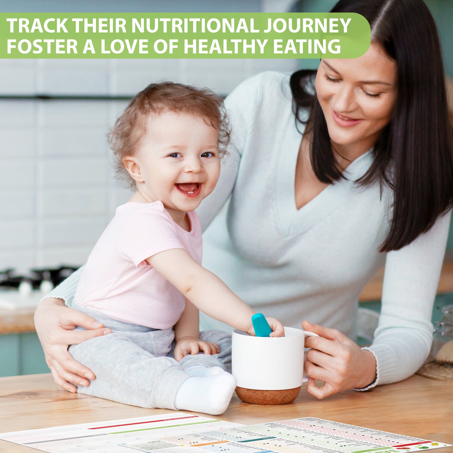 Set of 2 Baby First Foods Tracker Fridge Magnet, Nutrition Poster, Daily Food Log Meal Planner Checklist, 101 Foods Before 1 Checklist Magnet, Dry Erase Whiteboard for Refrigerator