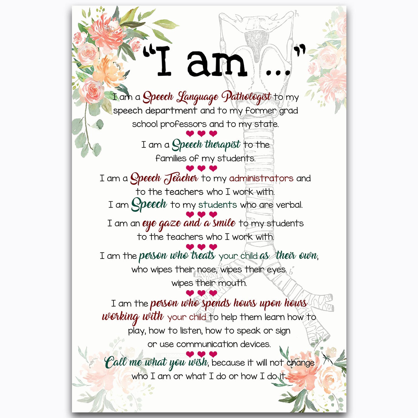 Slp Oath Wall Art For Speech Language Pathologist Office Decor, Therapy Room Poster Canvas For Social Worker, School Counselor Decorations, Mental Health Gifts For Slp Pathology